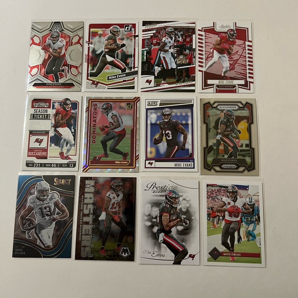 Mike Evans Tampa Bay Buccaneers Lot of 12 NFL Football Trading Cards 🔥🏈 WR